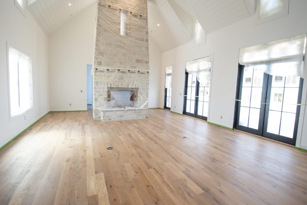 Greatroom hardwood flooring