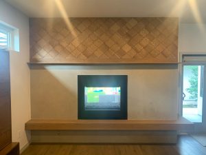 Direct view of gas fireplace