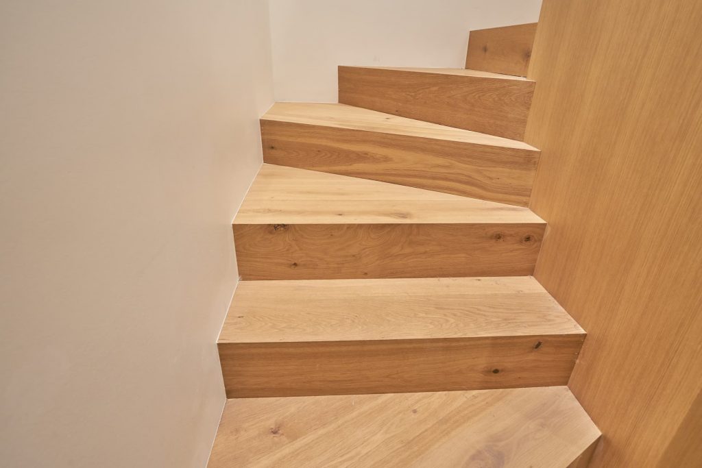 engineered european wide plank hardwood stairs
