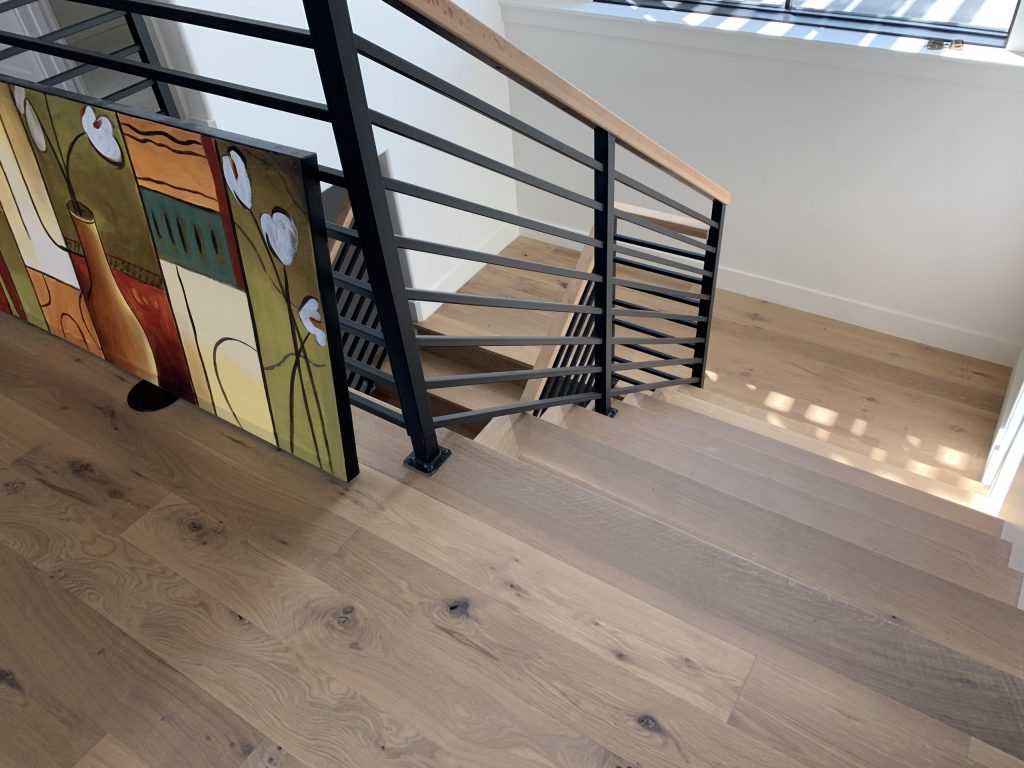 Beautiful staircase hardwood flooring